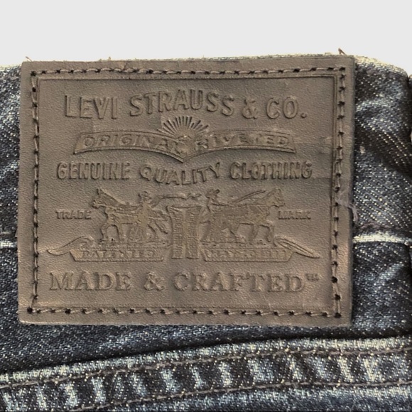 Levis Made & Crafted Slim Crop Fit Big E Japanese Denim Two Tone Jeans 30 NWT - Picture 6 of 12